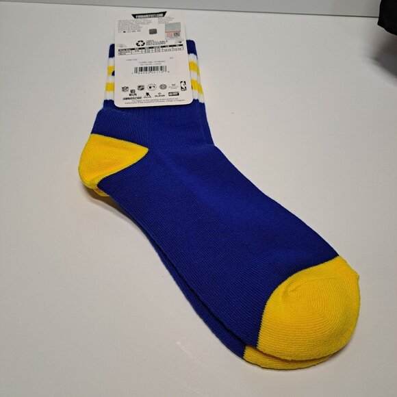 NEW Pitt Panthers Crew Socks L Moisture Wicking Blue/Yellow Polyester/Spandex - Picture 2 of 4